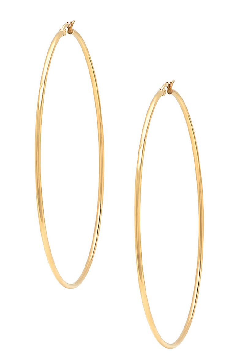 Polished Hoop Earrings, Alternate, color, YELLOW