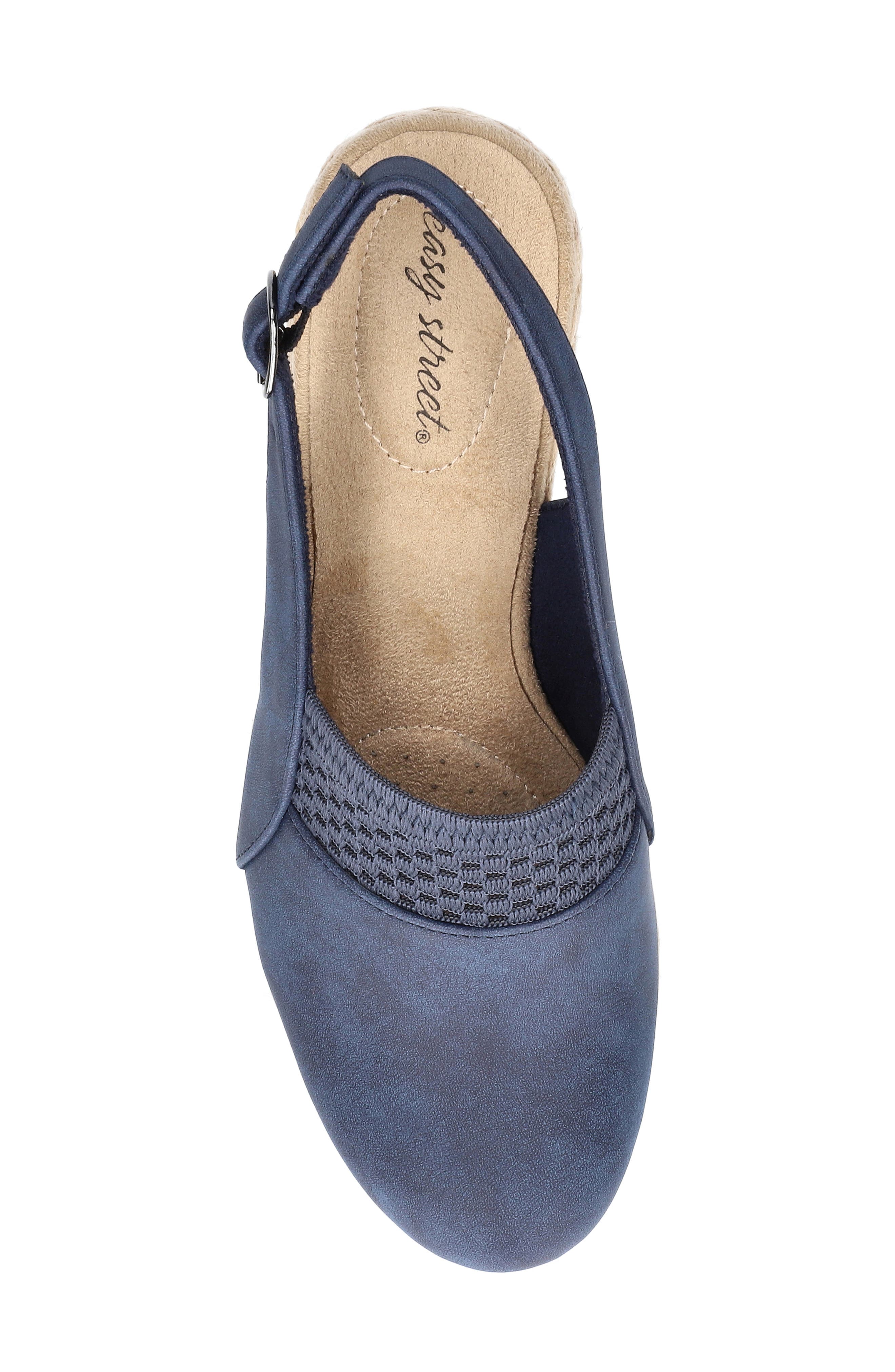 Aloha Slingback Espadrille Wedge Pump, Alternate, color, NAVY