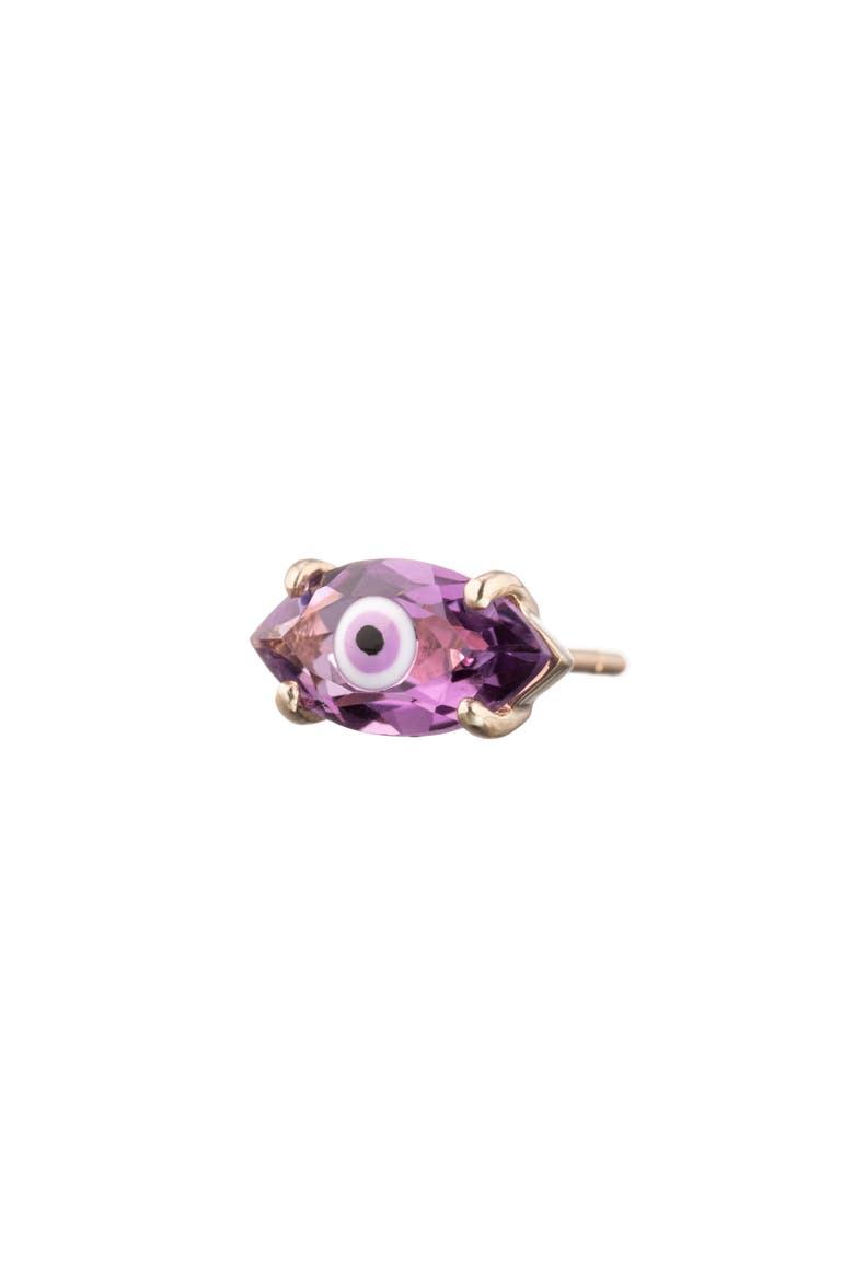 Eye Single Stud Earring, Main, color, LIGHT PURPLE