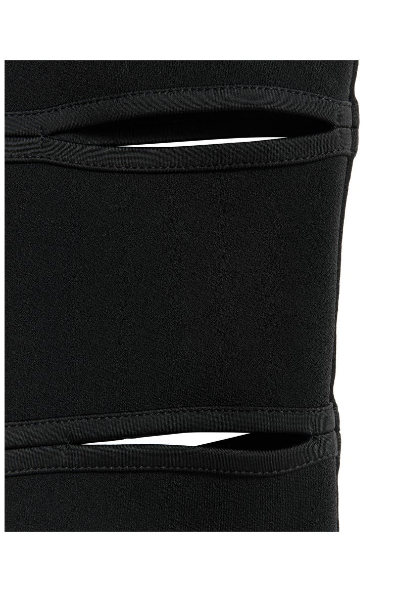 Cutout Capri Leggings, Alternate, color, BLACK