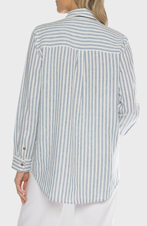Matty M . Fletcher Long Sleeve Button Front Shirt In Gray