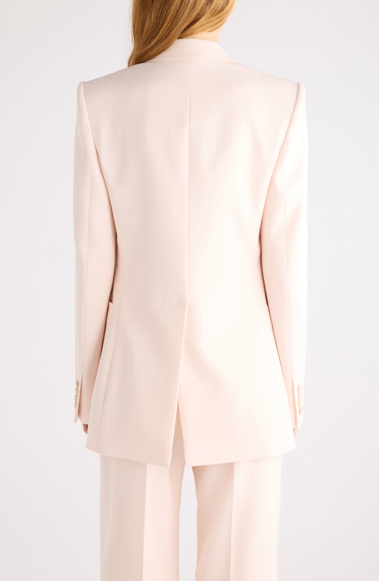 Chloé One-Button Virgin Wool Gabardine Blazer, Alternate, color, Biscuit Pink