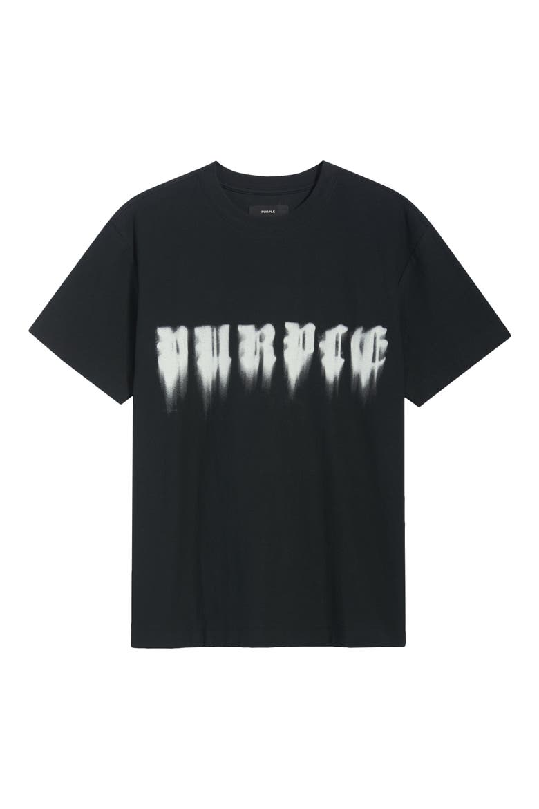 Textured Cotton Graphic T-Shirt, Alternate, color, BLACK