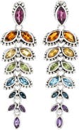 SAMUEL B. Sterling Silver Semiprecious Stone Drop Earrings