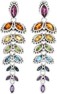 SAMUEL B. Sterling Silver Semiprecious Stone Drop Earrings