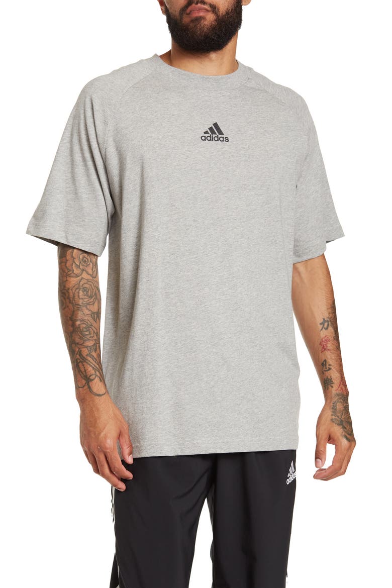Crew Neck T-Shirt, Main, color, MEDIUM GREY HEATHER