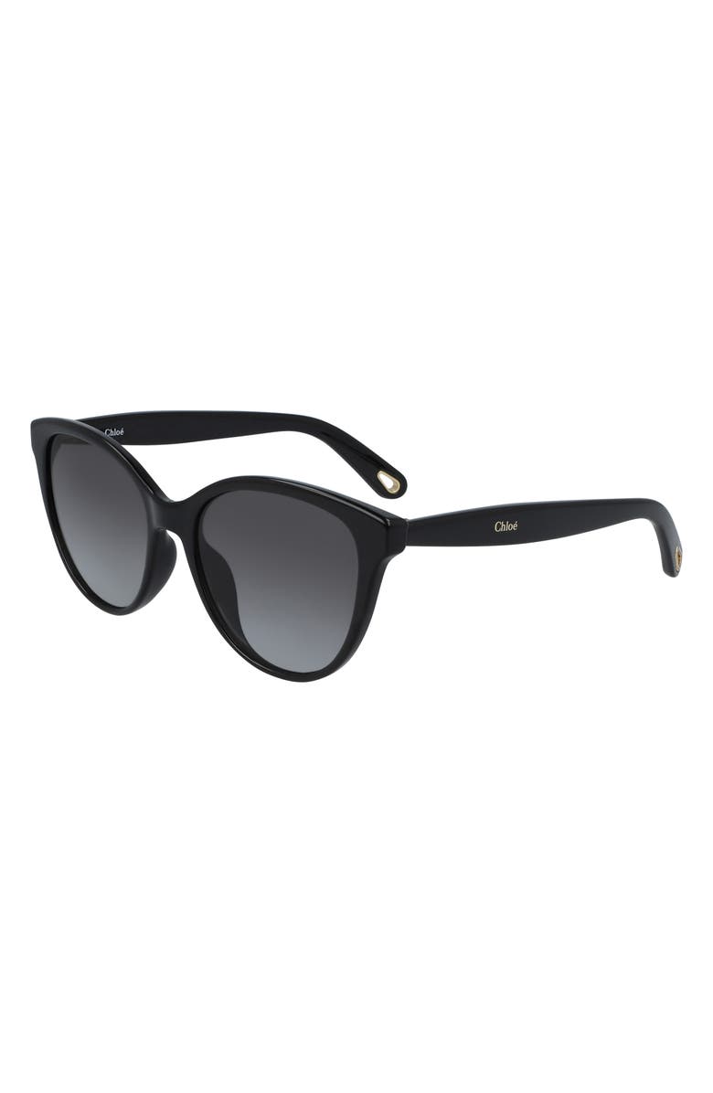 Chloé 54mm Gradient Cat Eye Sunglasses, Alternate, color,