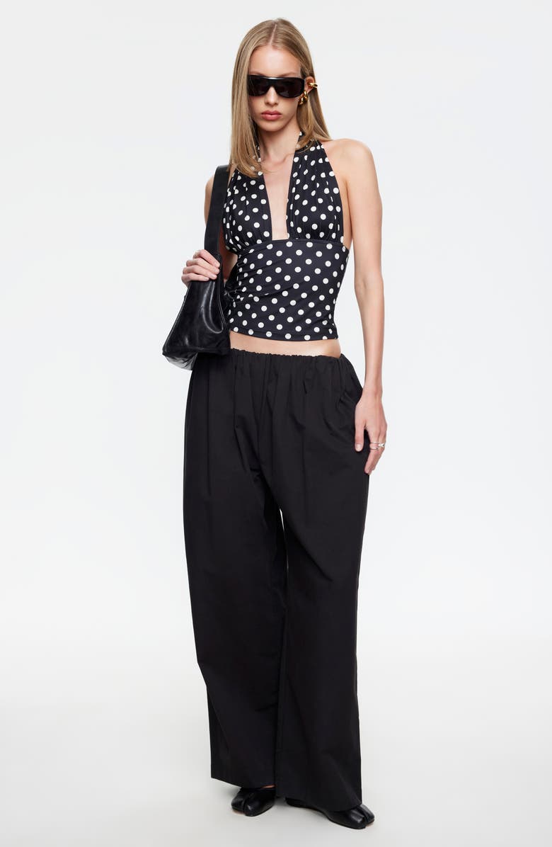 LIONESS Tidekiss Wide Leg Pants, Alternate, color, Noir