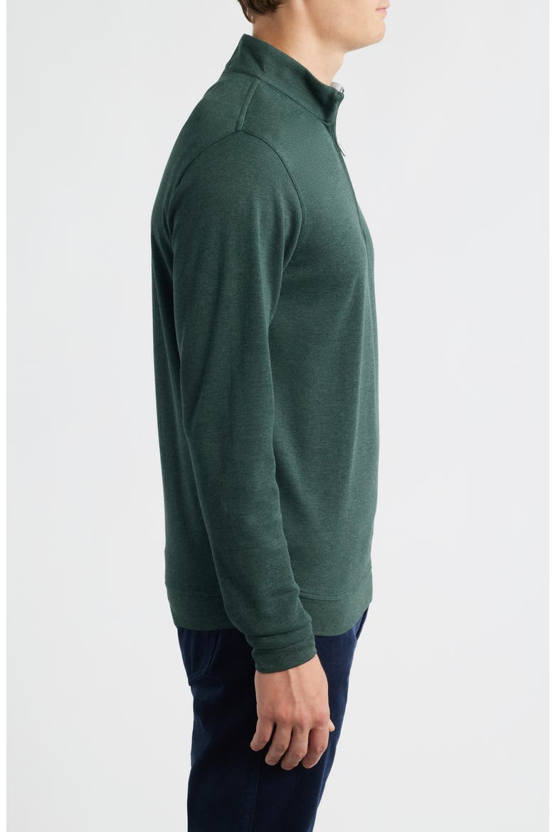 Comfort Interlock Quarter Zip Pullover, Alternate, color, DEEP VERDANT