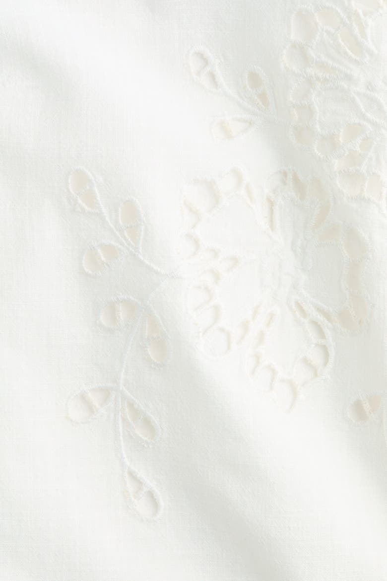 Broderie Anglaise Cotton Beach Dress, Alternate, color, Ivory