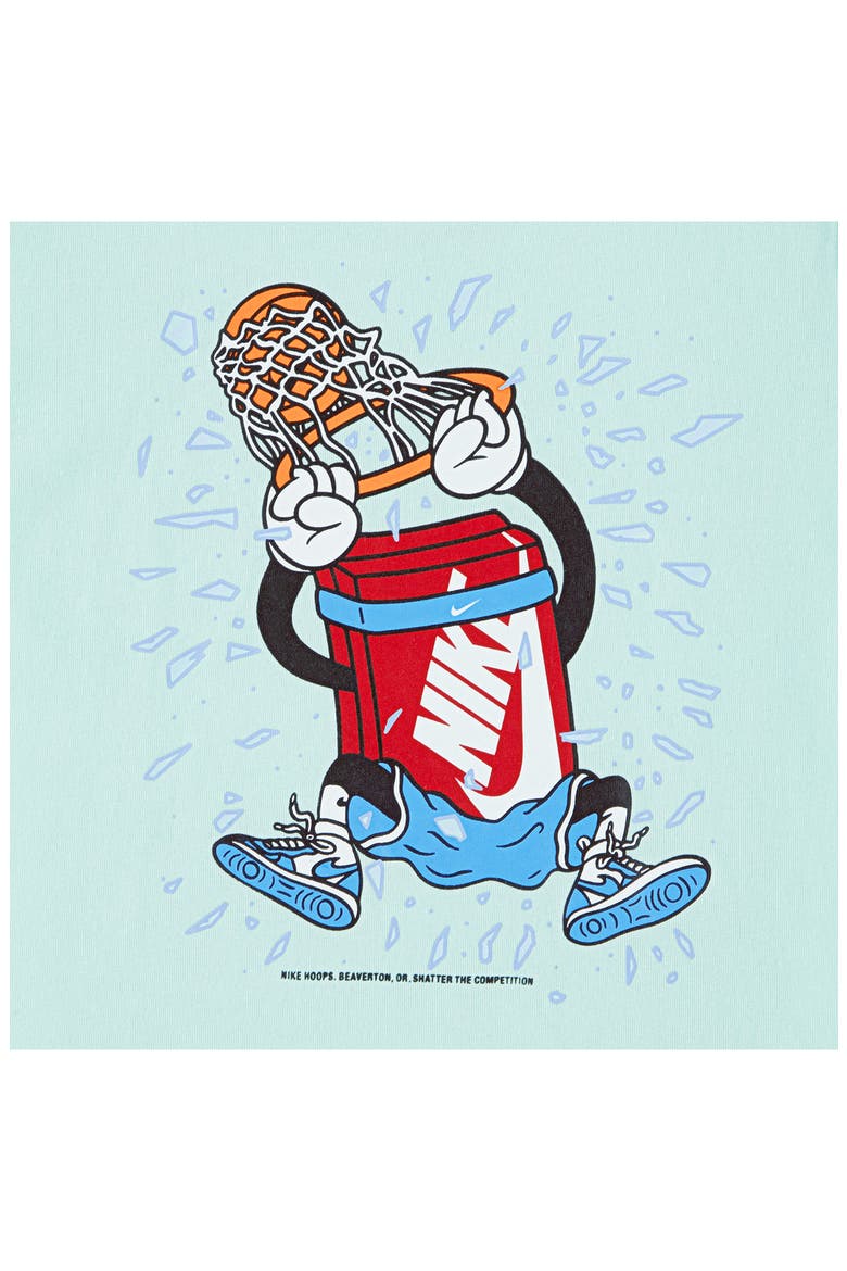 Kids' Boxy Dunk Graphic T-Shirt, Alternate, color, MINT FOAM