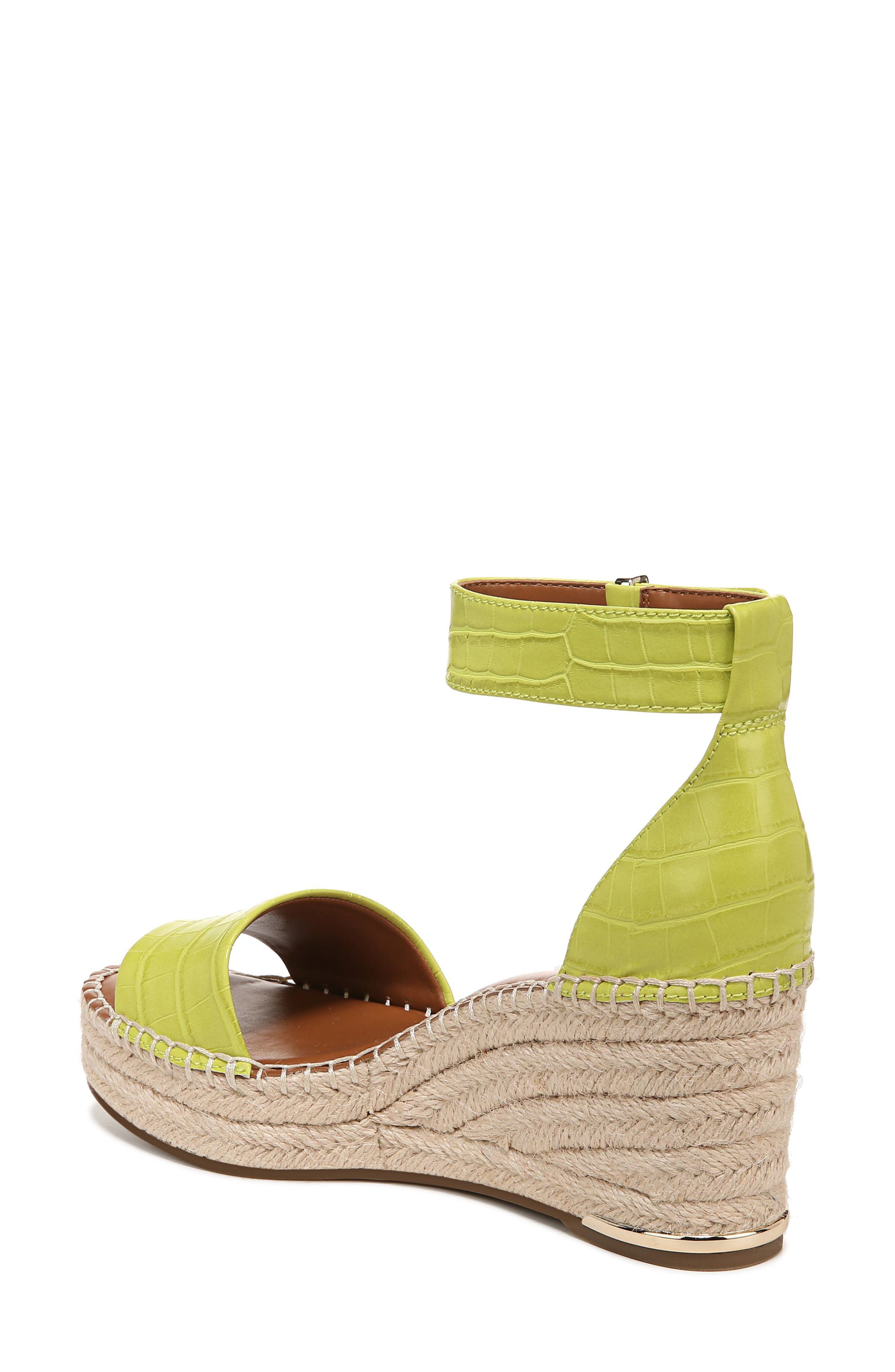 Clemens Platform Wedge Sandal, Alternate, color, PEAR GREEN