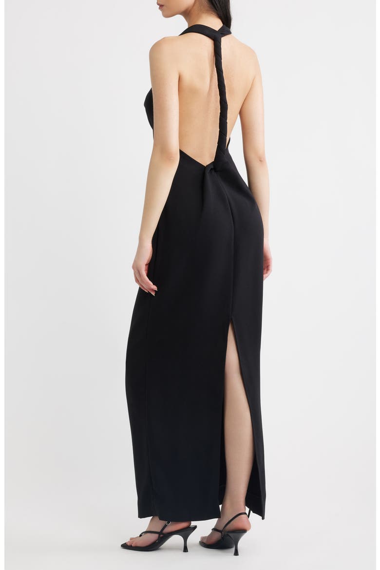 Rachel Halter Sheath Dress, Alternate, color, LICORICE