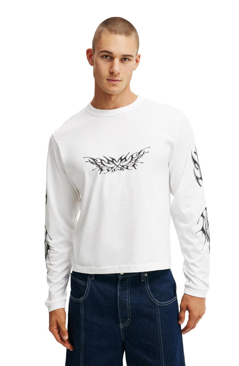 Cotton On Men's Cropped Long Sleeve T-Shirt, Main, color, 
