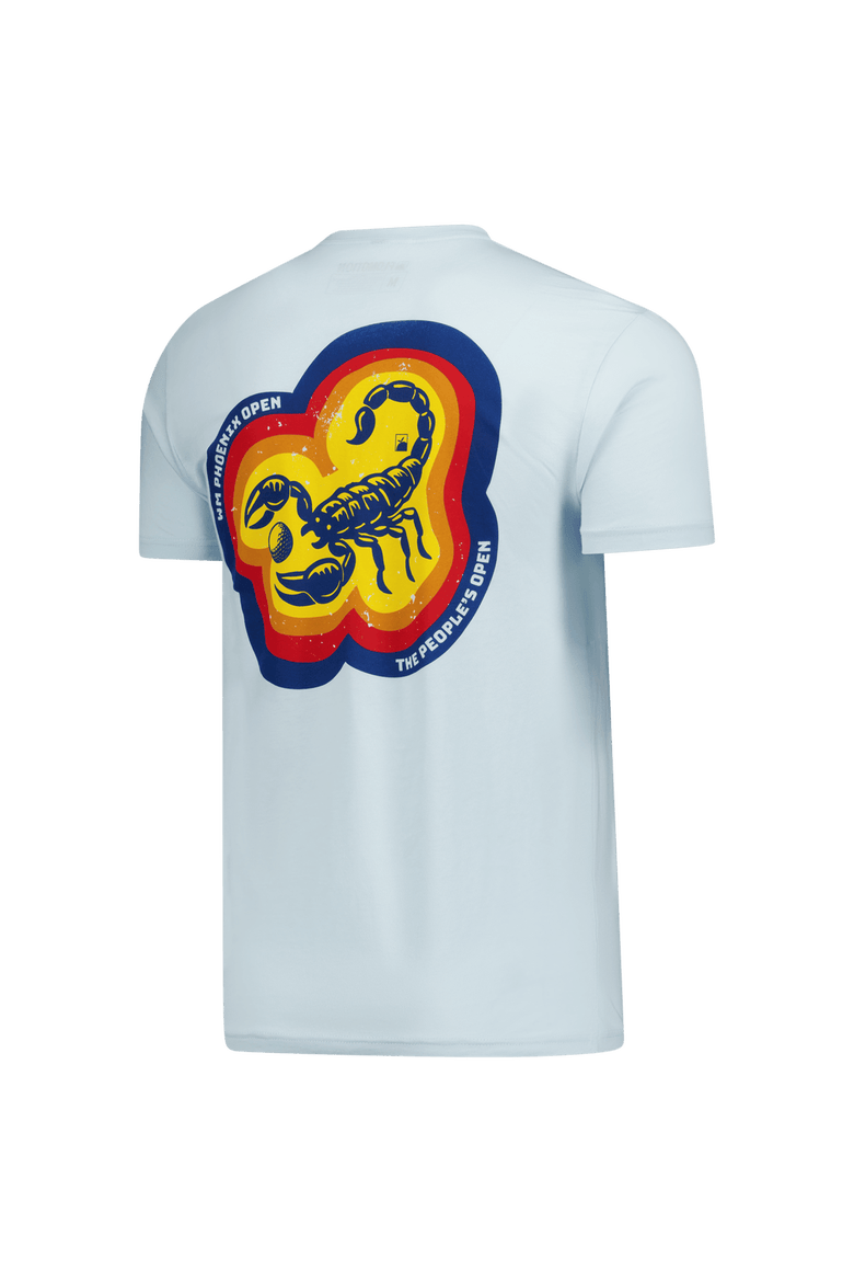 Unisex Flomotion Light Blue WM Phoenix Open Disco Scorpion T-Shirt, Alternate, color, Light Blue