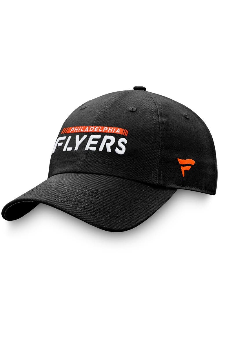 Men's Fanatics Branded Black Philadelphia Flyers Authentic Pro Rink Adjustable Hat, Alternate, color, Black