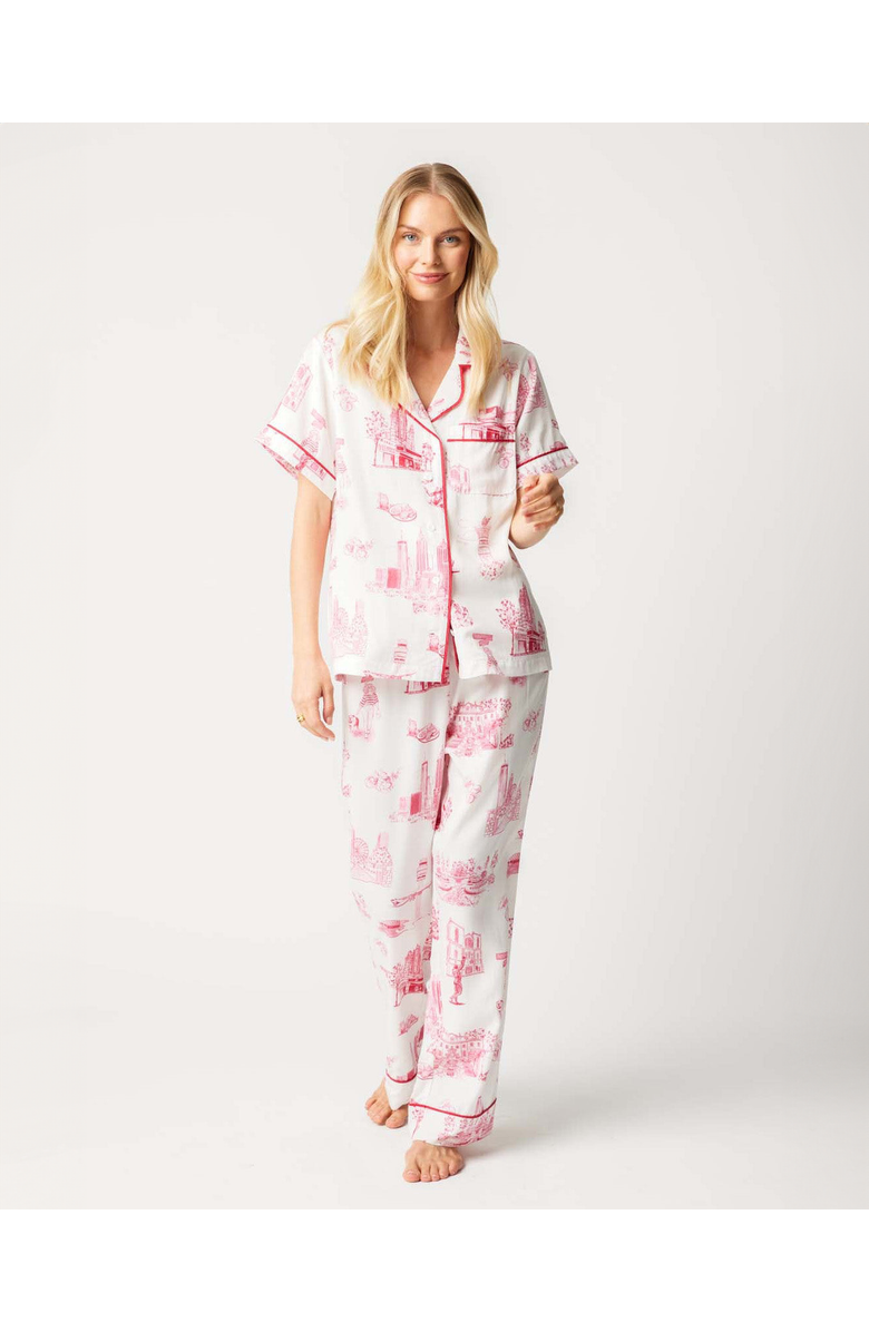 Katie Kime Atlanta Toile Women's Pajama Pants Set - Stylish Comfort for Home and Sleep, Main, color, Red