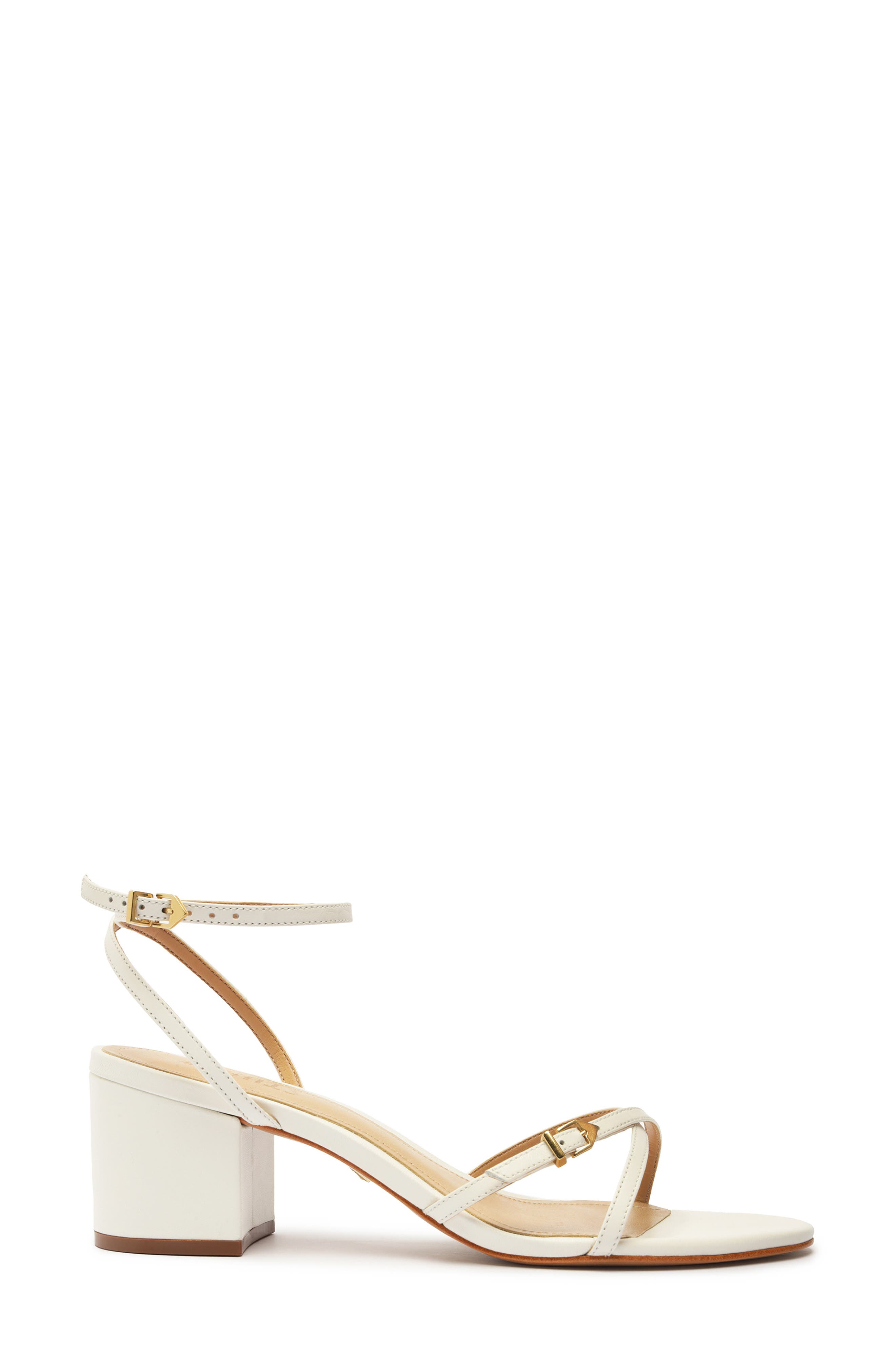 Liliana Ankle Strap Sandal, Alternate, color, WHITE