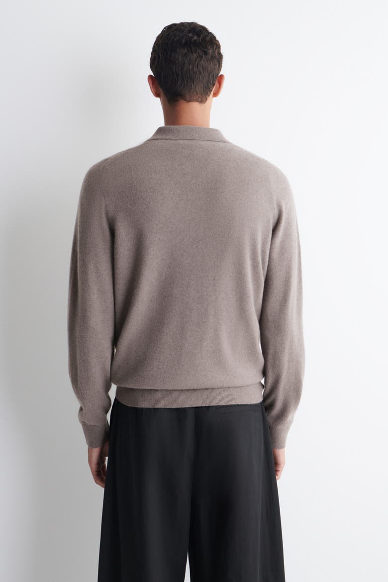 Cashmere Polo Sweater, Alternate, color, WASHED LILAC