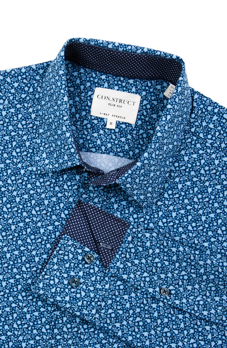 CONSTRUCT Slim Fit Floral 4-Way Stretch Performance Button-Up Shirt, Alternate, color, 