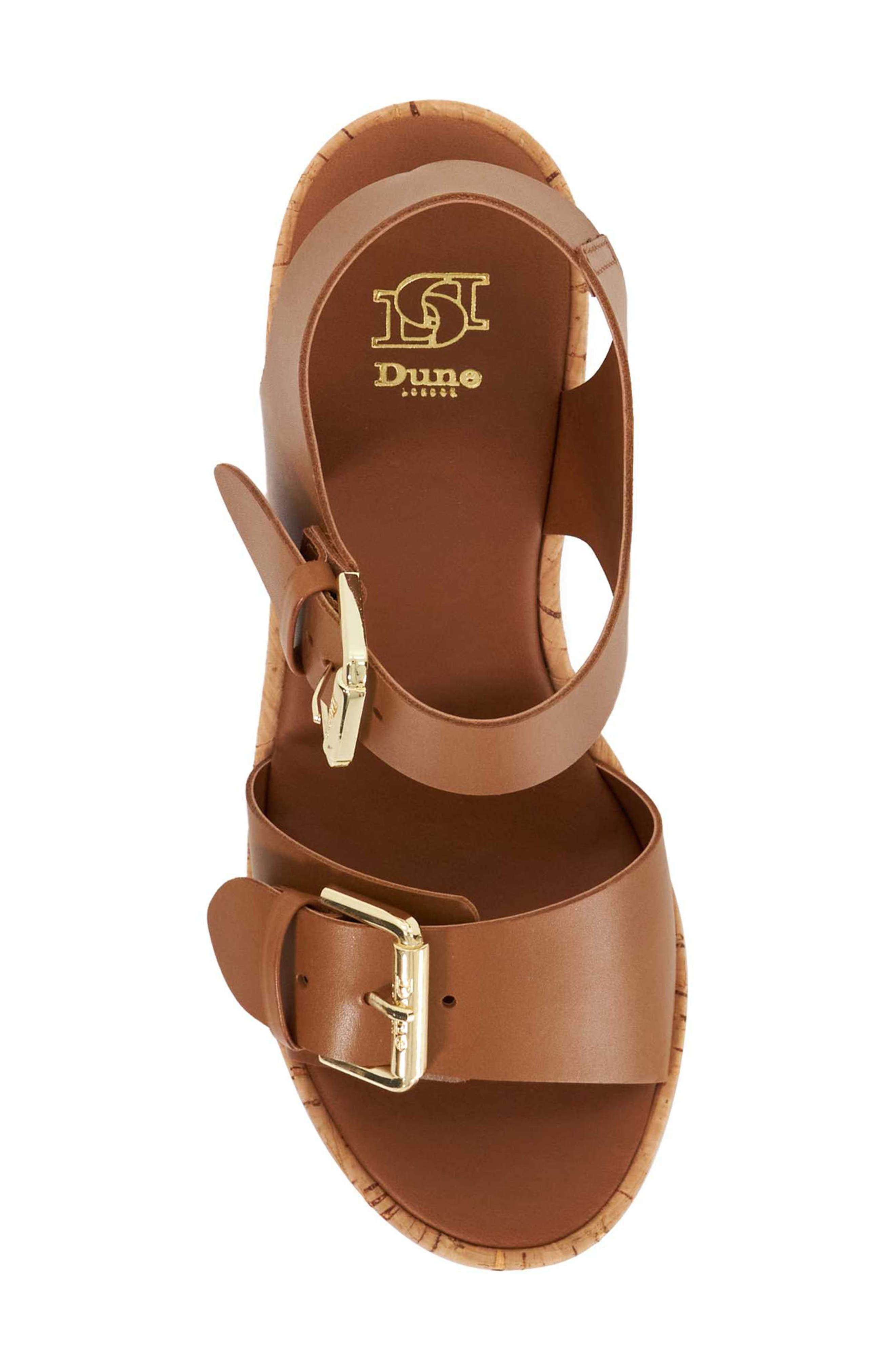 Dune London Kamia Platform Wedge Sandal, Alternate, color, Tan
