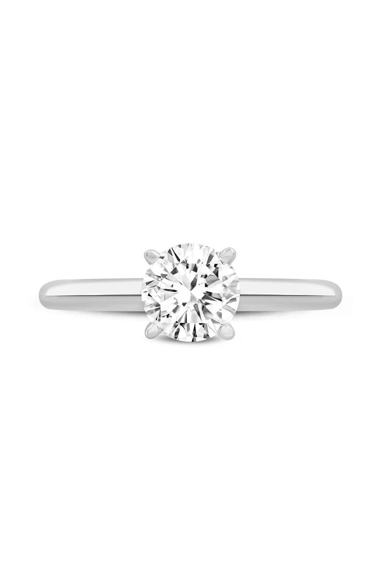 LuvMyJewelry Sabine 14K White Gold Round Cut Lab Grown Diamond Solitaire Engagement Ring - 2 Ct, Alternate, color, 14K White Gold