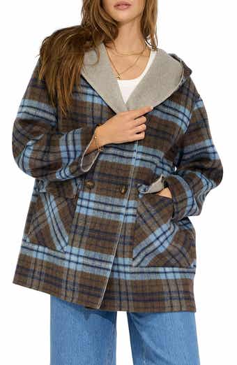 Coastal Edit Hooded Wool Blend Coat
