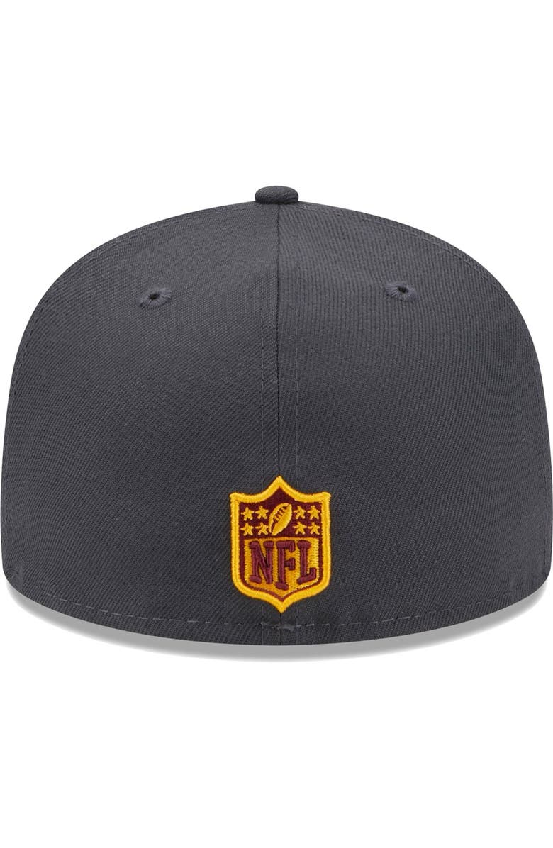 New Era Men's New Era Graphite Washington Commanders Color Dim 59FIFTY Fitted Hat, Alternate, color, 