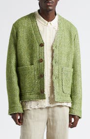 Séfr Pavel Fray Edge Cotton & Virgin Wool Cardigan