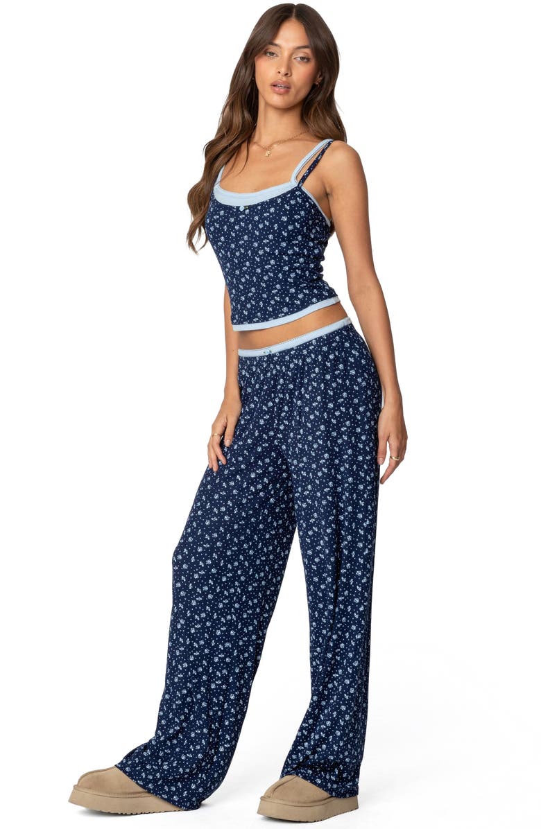 EDIKTED Flowerbed Layered Camisole, Alternate, color, Blue