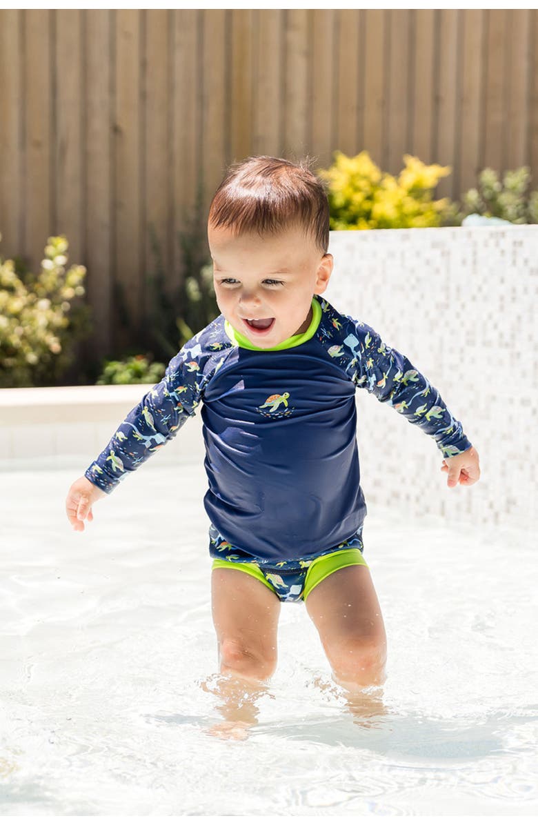 Splash About Kids Long Sleeve Rash Guard, Alternate, color, Crocodile Swamp