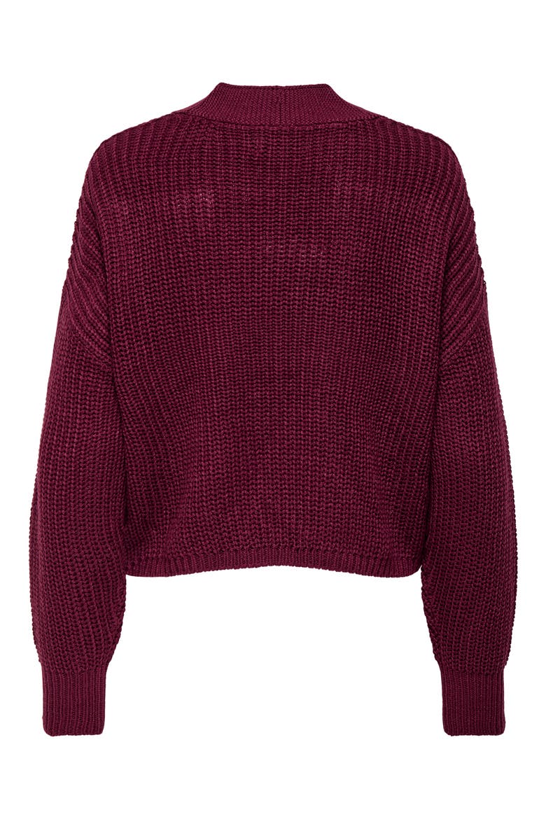 Carol Crop Cardigan, Alternate, color, CABERNET