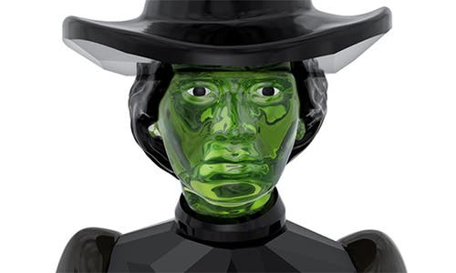 Swarovski Wicked Elphaba Crystal Figurine In Black