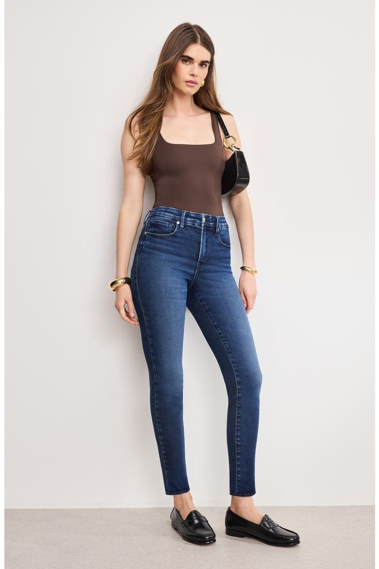 Soft-Tech Good Legs Frayed Skinny Jeans, Alternate, color, INDIGO1068