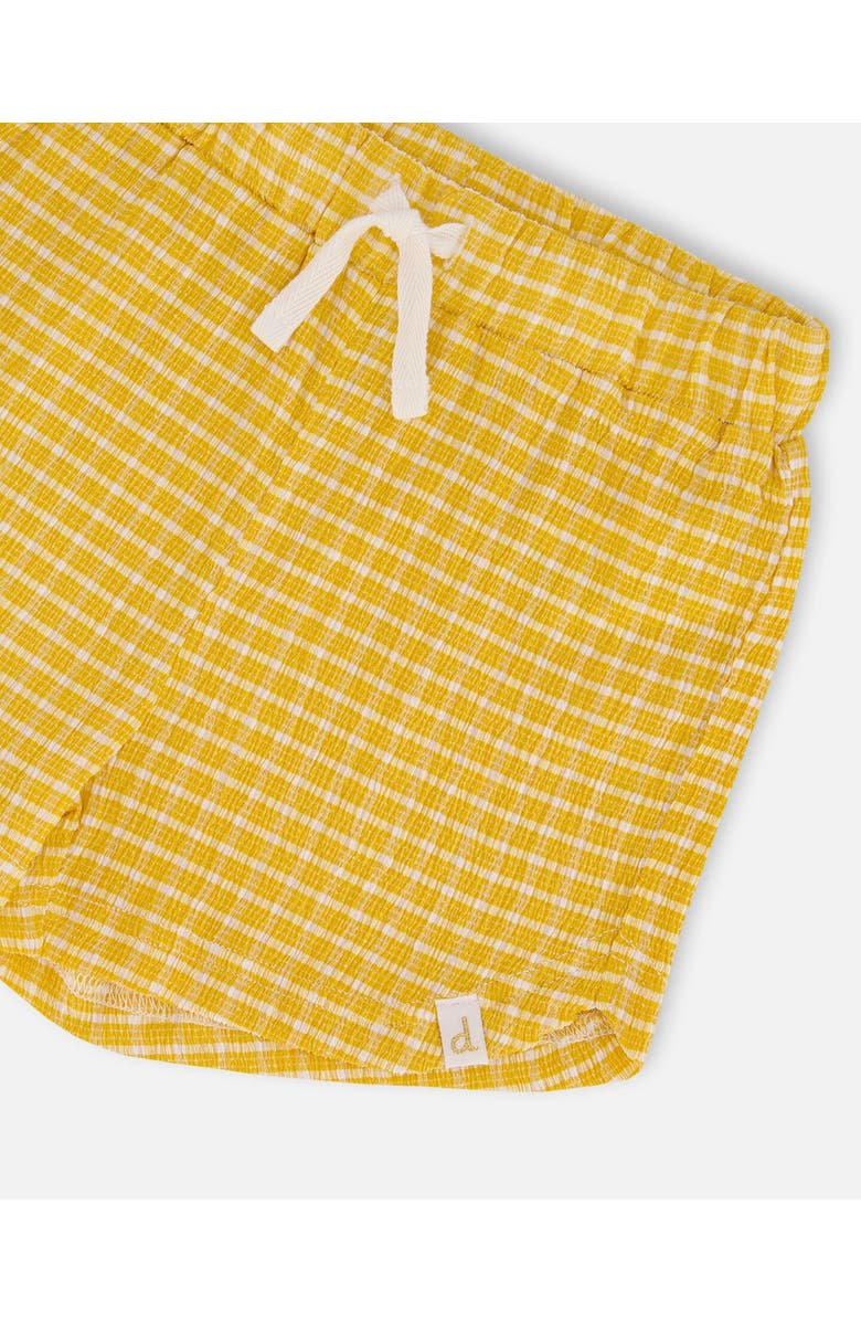Deux par Deux Girl's Crinkle Short Pale Yellow And White, Alternate, color, 
