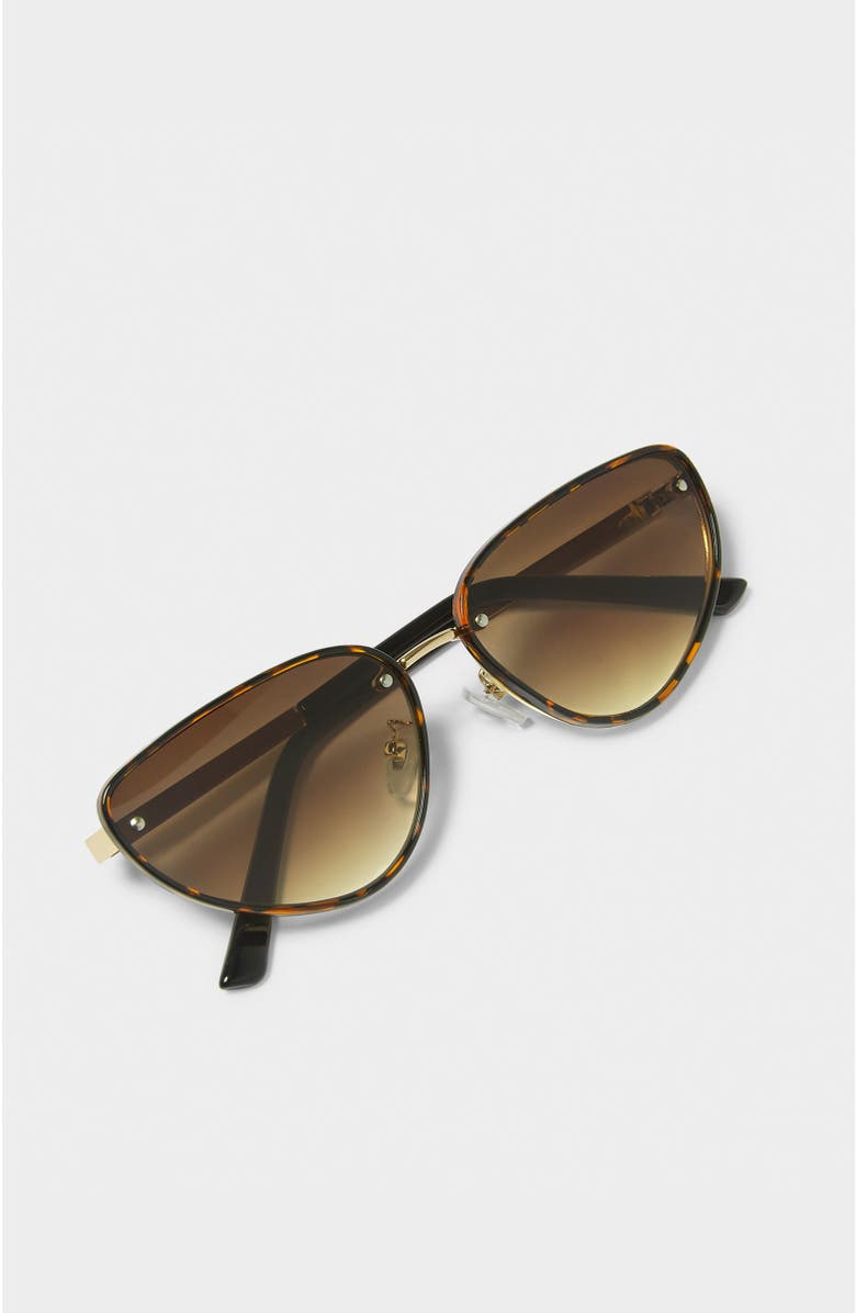Katie Loxton Saint - Tropez Sunglasses, Alternate, color, Brown Tortoiseshell