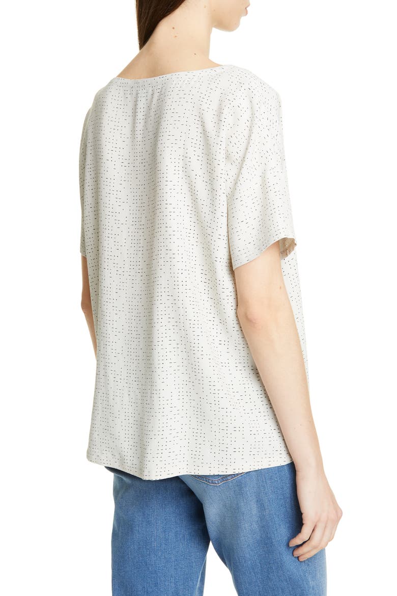 Bateau Neck Tee, Alternate, color, BONE