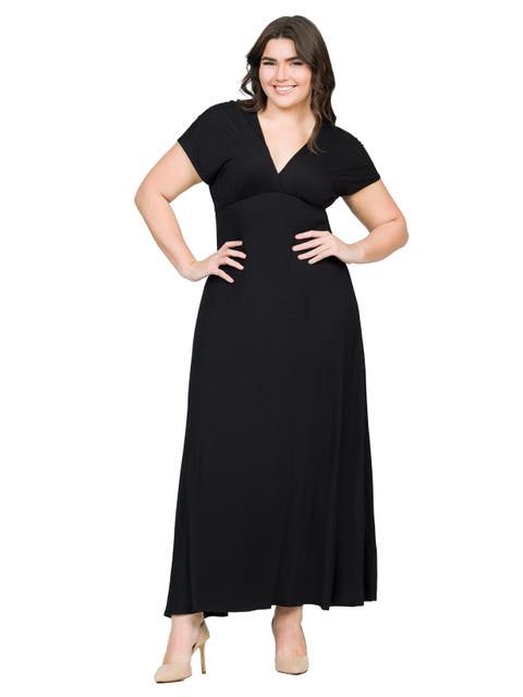 Empire Waist V-Neck Maxi Dress