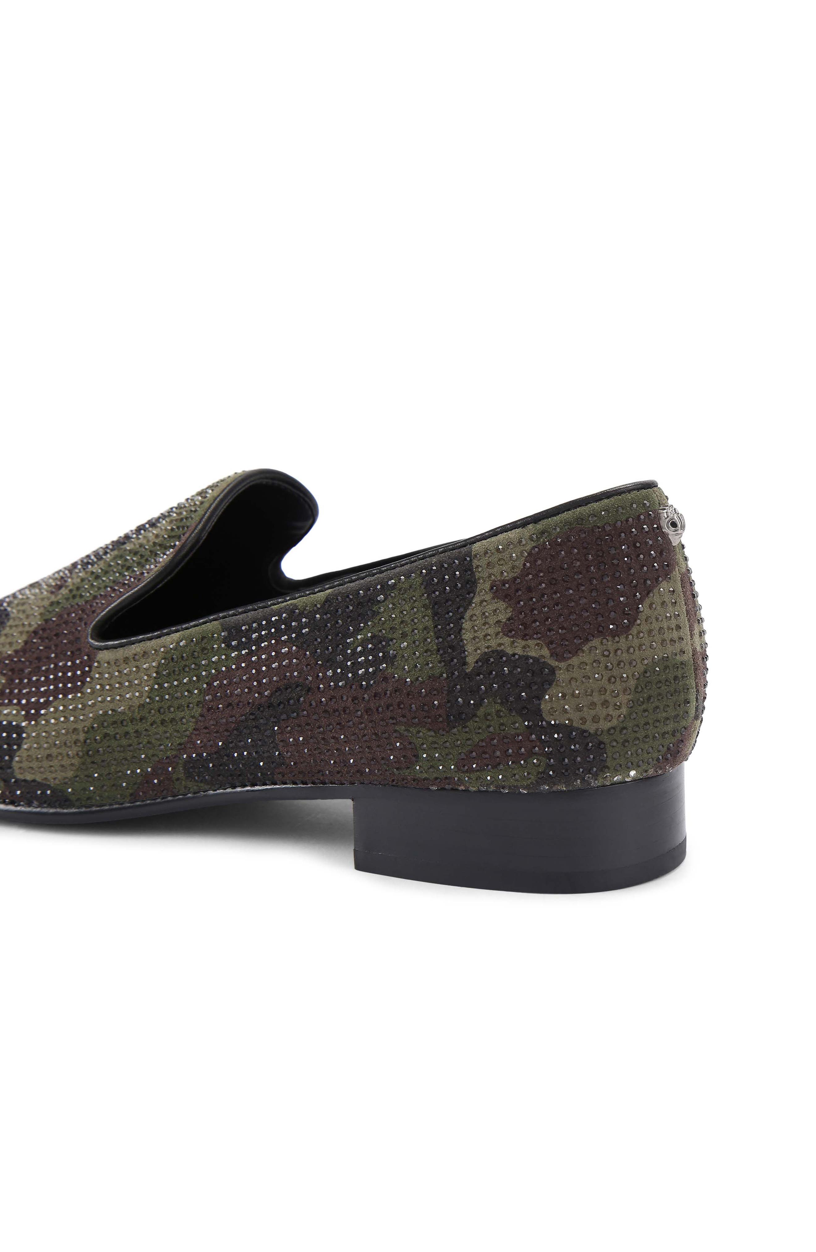 Kurt Geiger London Ace Camo Embellished Slip-On Shoe, Alternate, color, Dark Green