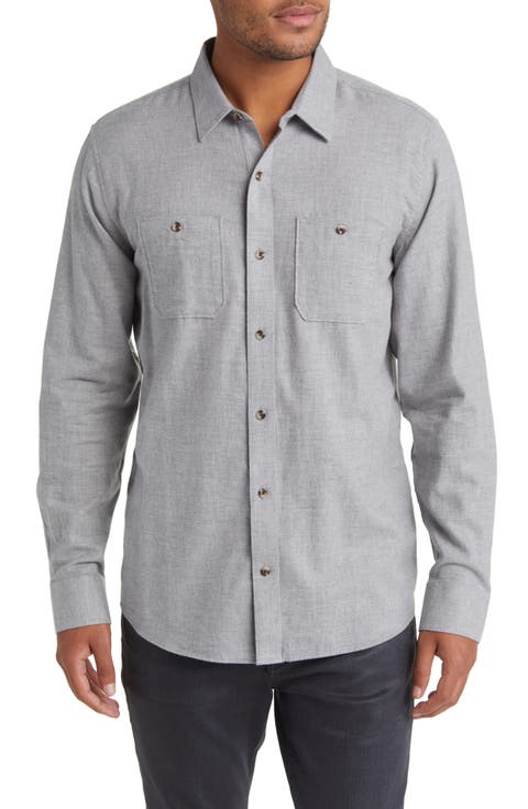 Cloud Flannel Button-Up Shirt