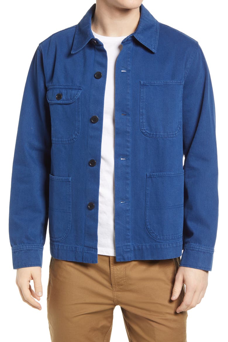 Garment Dyed Work Jacket, Main, color, FRENCH NAVY
