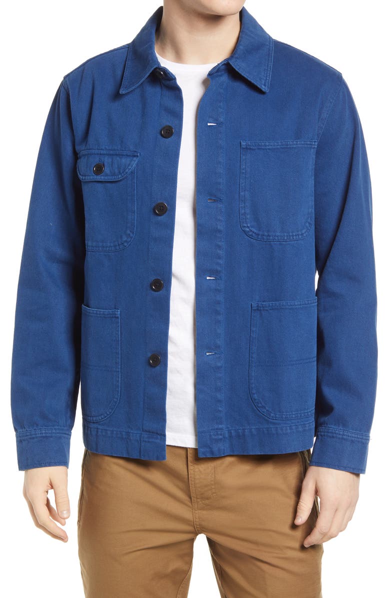 Alex Mill Garment Dyed Work Jacket, Main, color, French Navy