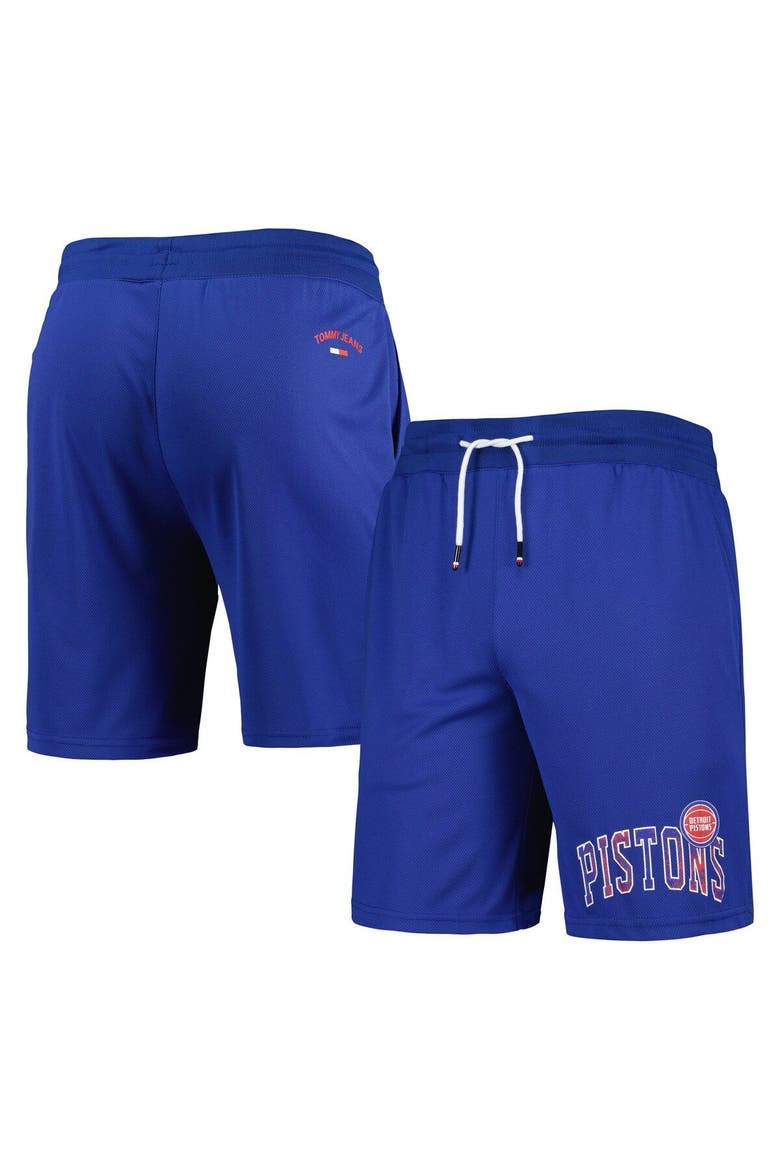 Men's Tommy Jeans Blue Detroit Pistons Mike Mesh Basketball Shorts, Main, color, Blue