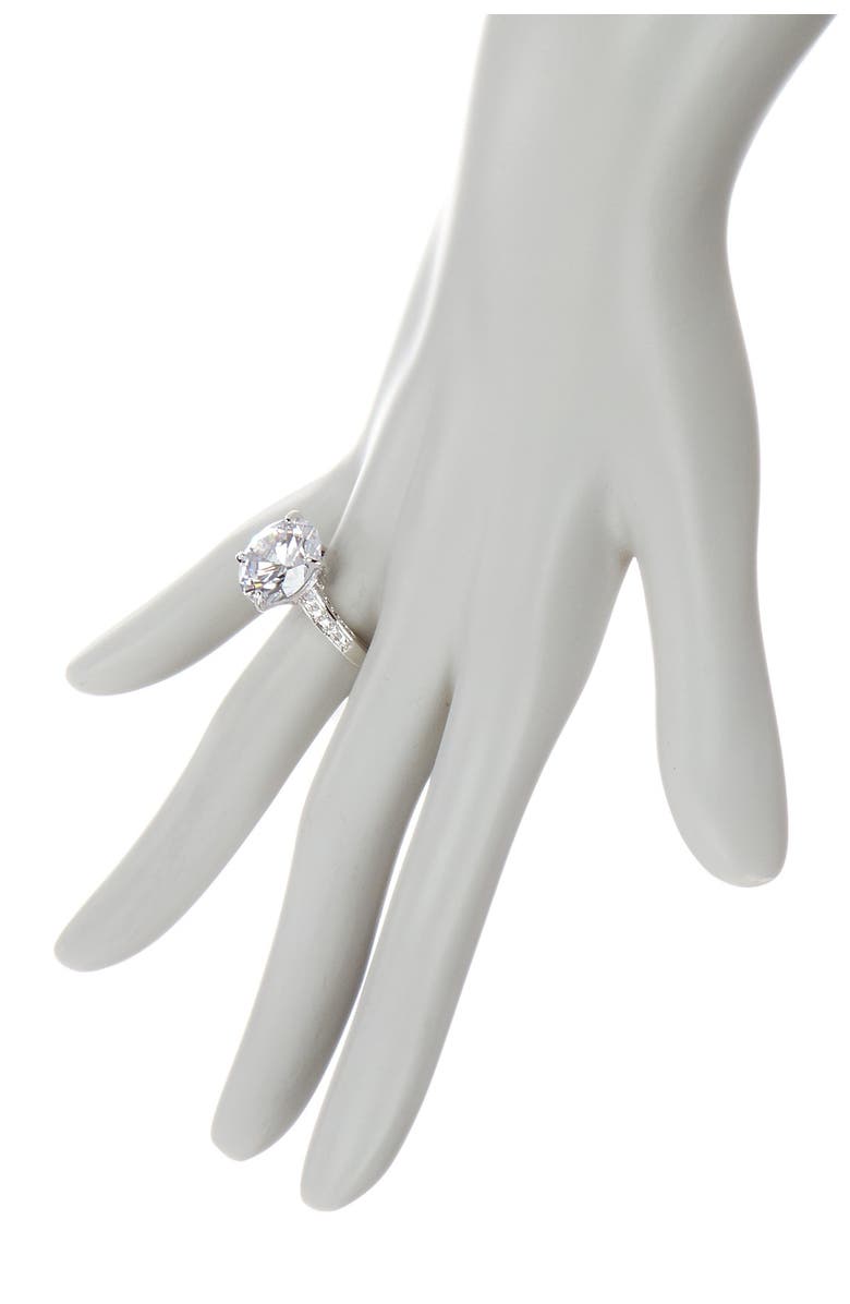 CZ by Kenneth Jay Lane Extra Large Round CZ Ring, Alternate, color,