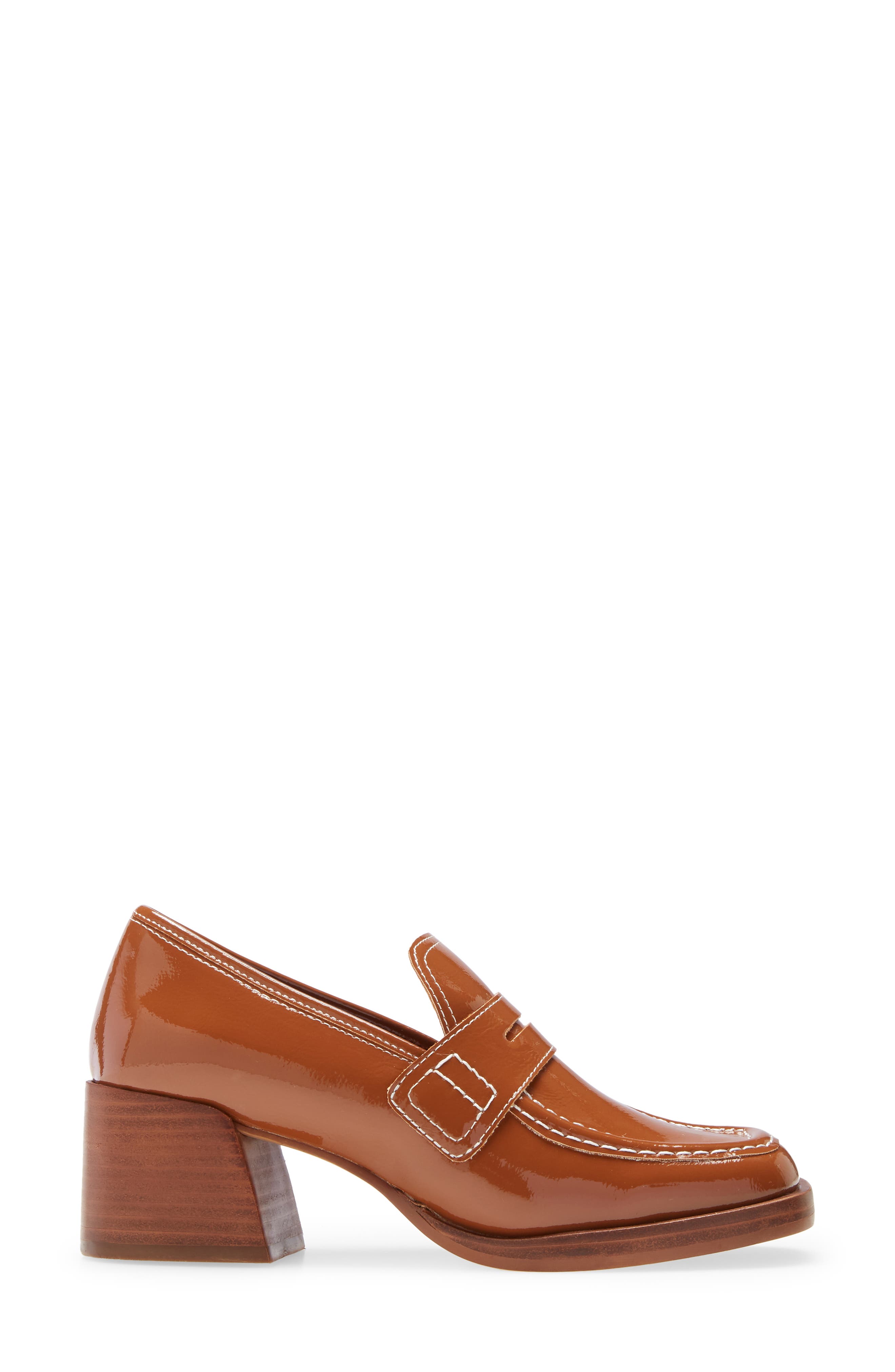 Nyomi Loafer Pump, Alternate, color, CAMEL PATENT