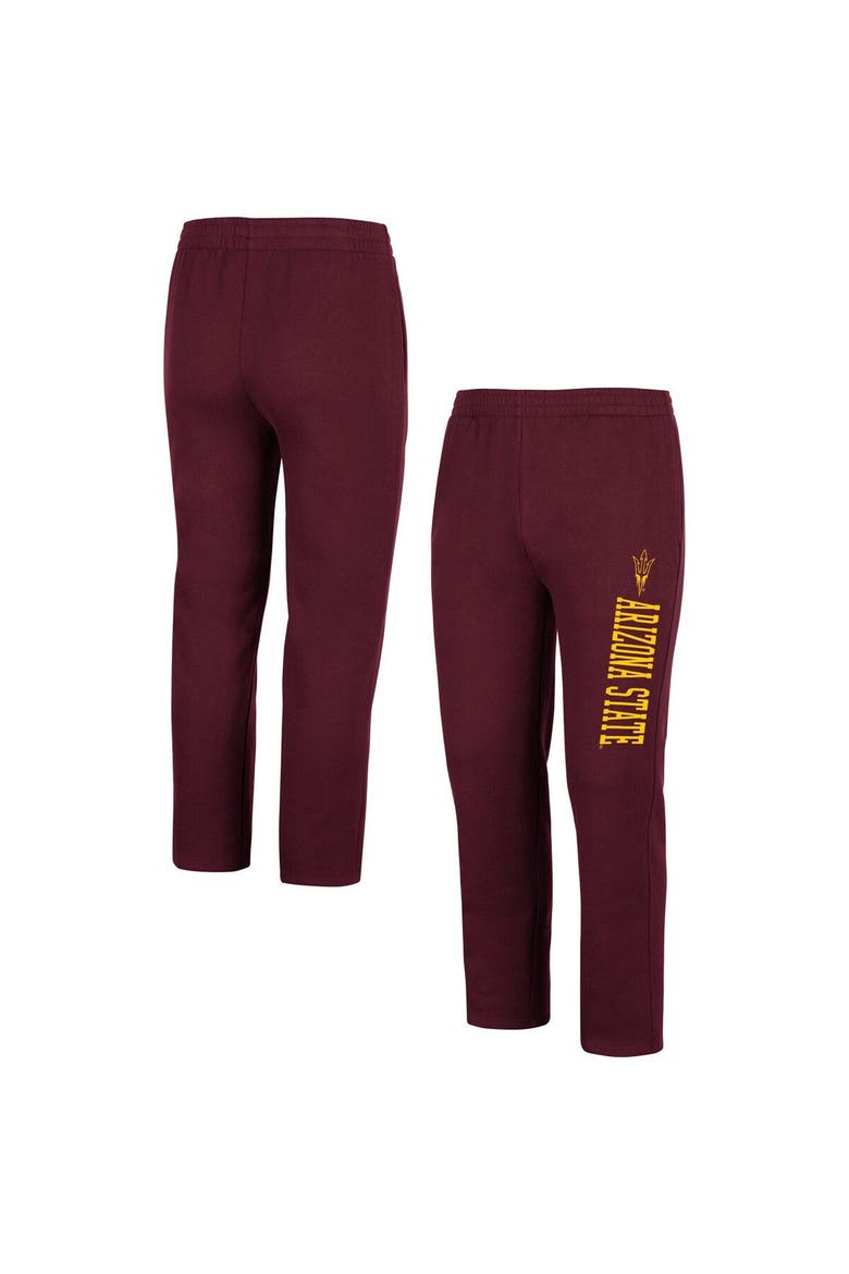 Men's Colosseum Maroon Arizona State Sun Devils Fleece Pants, Main, color, Maroon