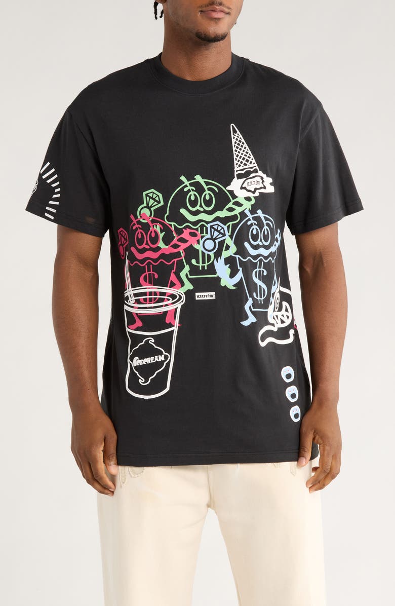 ICECREAM The Gang Graphic T-Shirt, Main, color, Stretch Limo