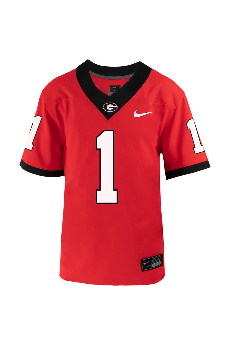 Youth Nike #1 Red Georgia Bulldogs 1st Armored Division Old Ironsides Untouchable Football Jersey, Alternate, color, Red