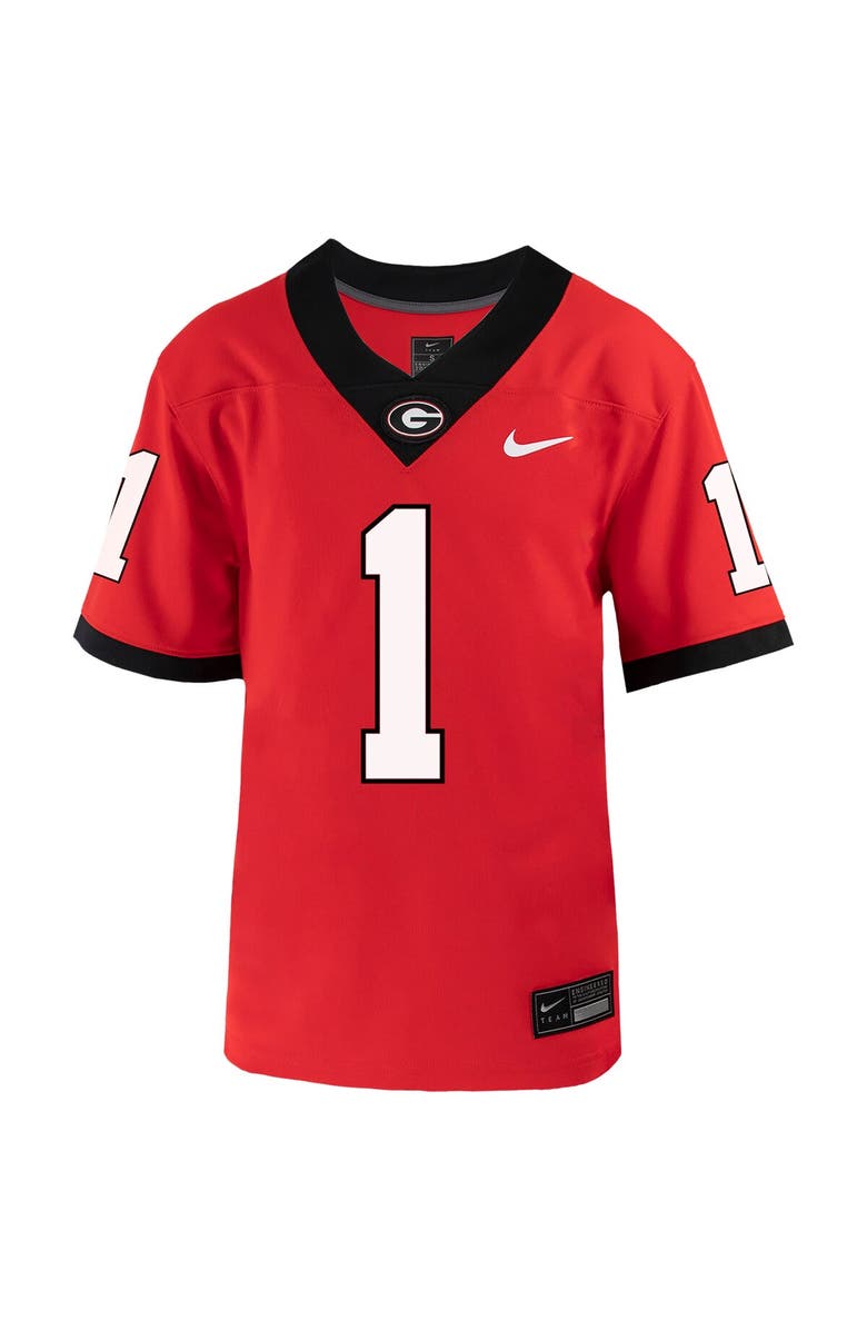 Nike Youth Nike #1 Red Georgia Bulldogs 1st Armored Division Old Ironsides Untouchable Football Jersey, Alternate, color, Red