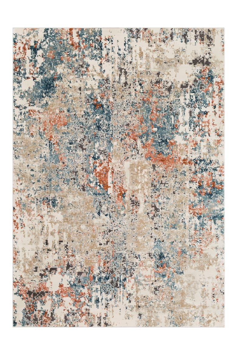 Pune Modern Area Rug, Main, color, TEAL
